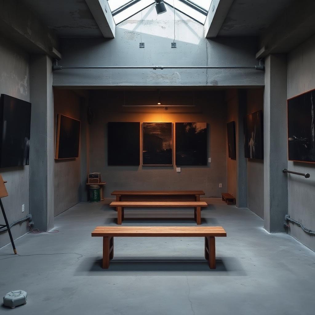 Installation view of The Blessing studio exhibition